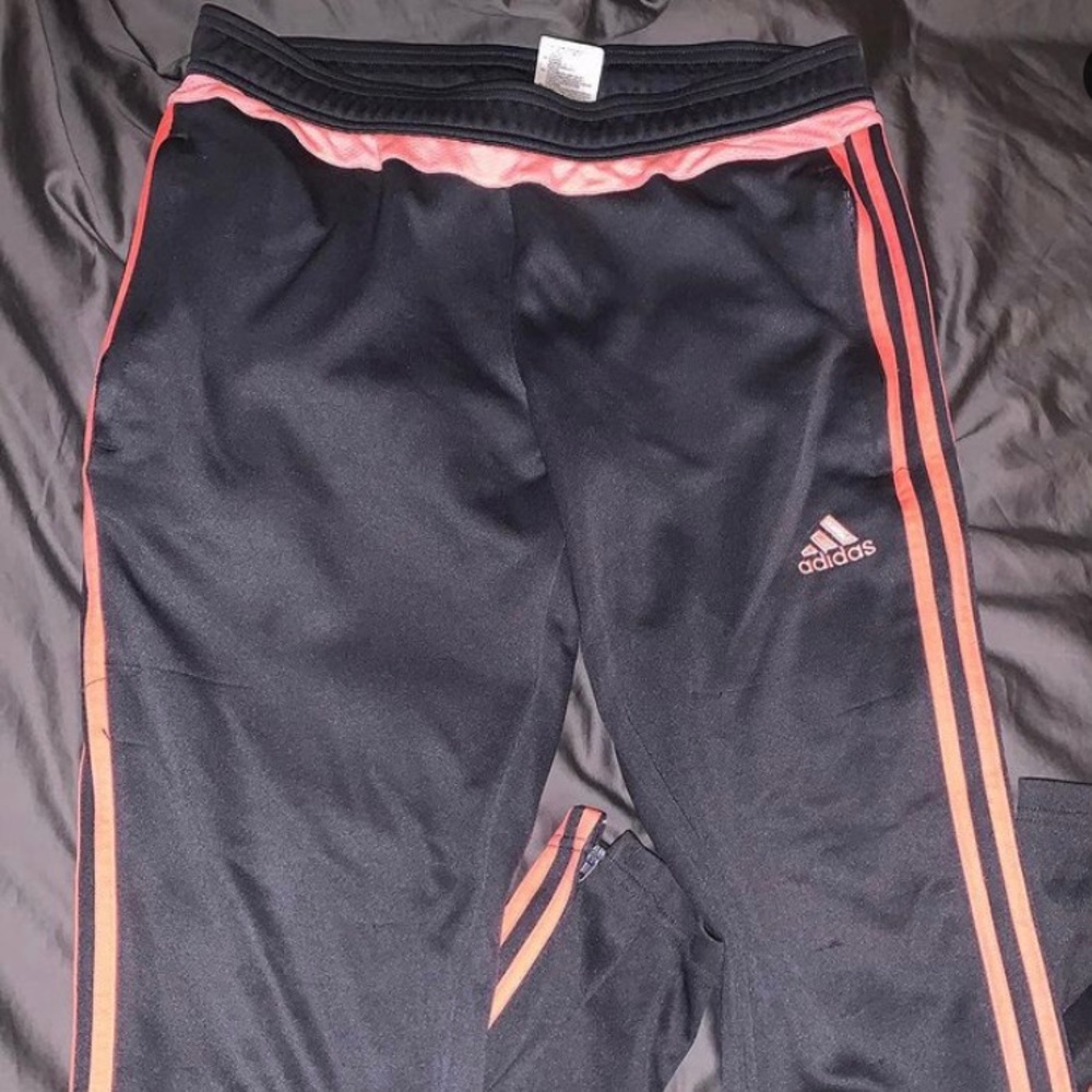 Pink and Grey Adidas Track Pants